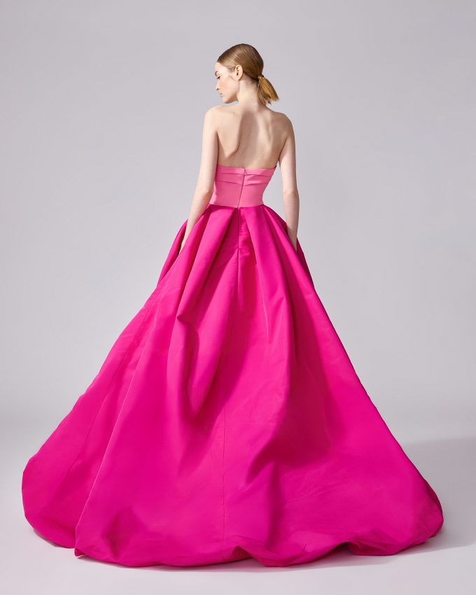 Strapless High-Low Gown