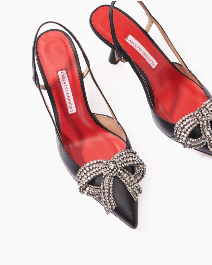 Leather Slingback Heels
