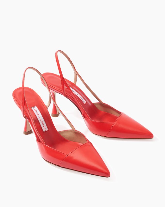Leather Slingback Heels