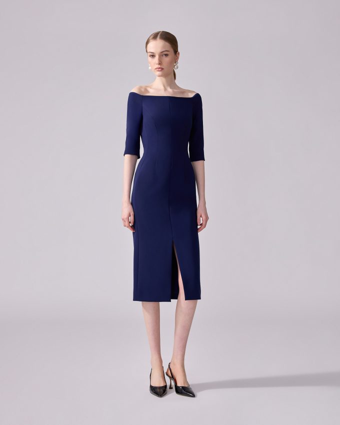 Off-Shoulder Midi Dress