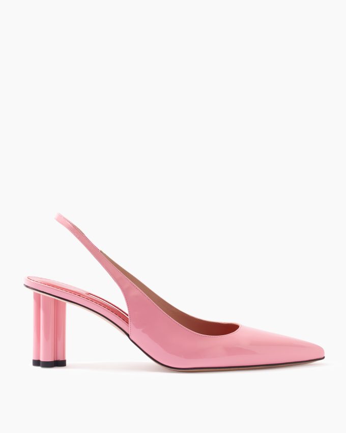 Cylinder-Heel Patent Leather Pumps
