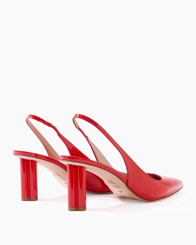 Cylinder-Heel Patent Leather Pumps
