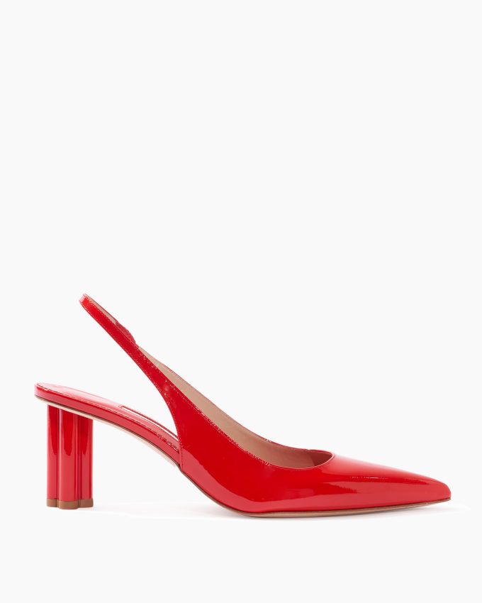 Cylinder-Heel Patent Leather Pumps