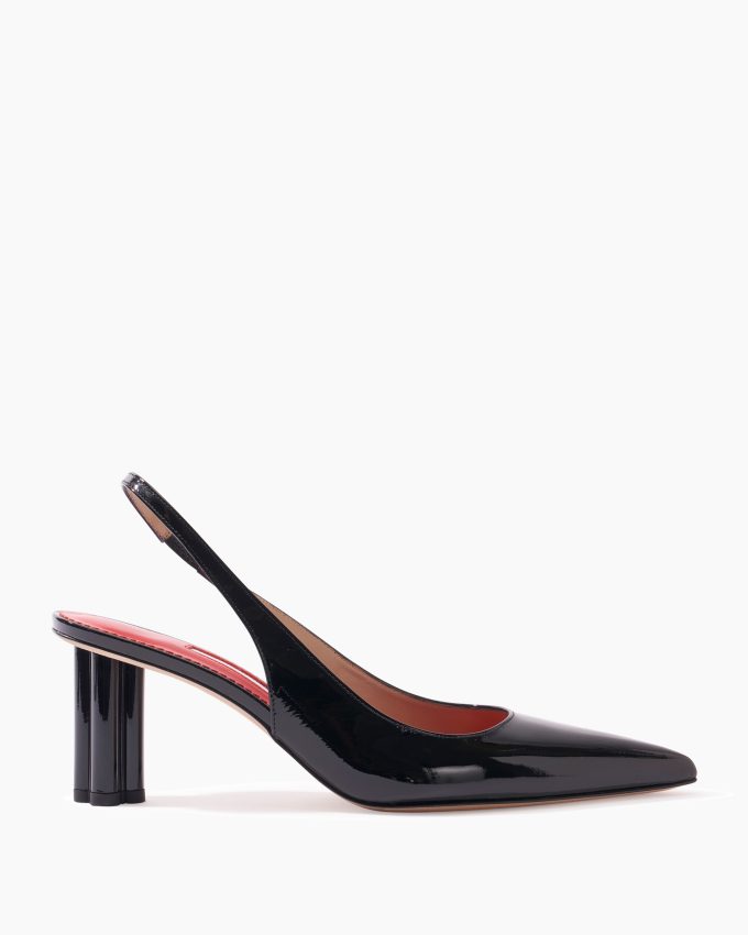 Cylinder-Heel Patent Leather Pumps