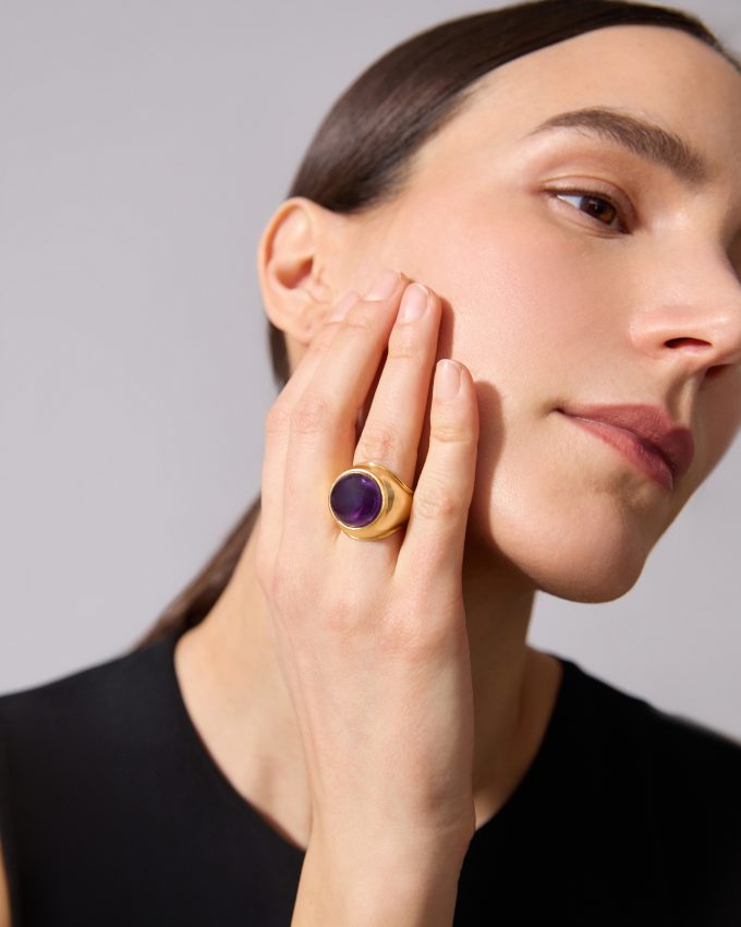 Carolina Herrera x Olympia Babylonia Cabochon Ring
