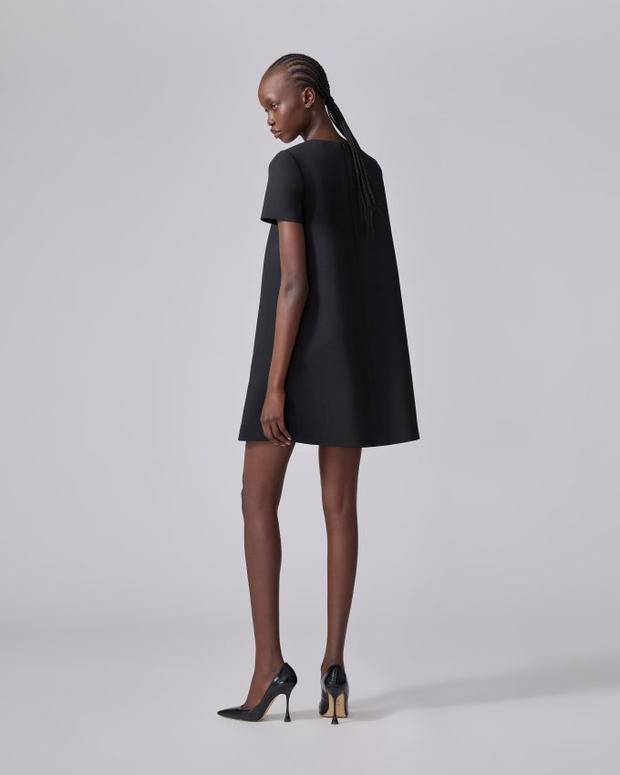 Embroidered Shift Mini Dress