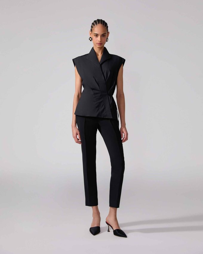 Sleeveless Wrap Top