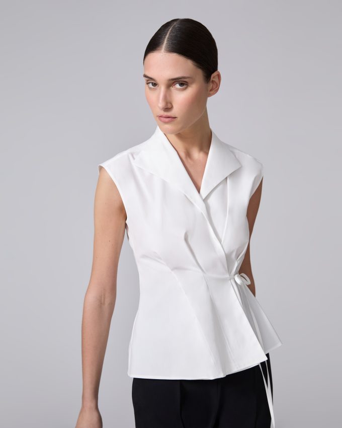 Sleeveless Wrap Top