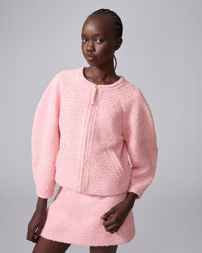 Tweed Arc-Sleeve Jacket