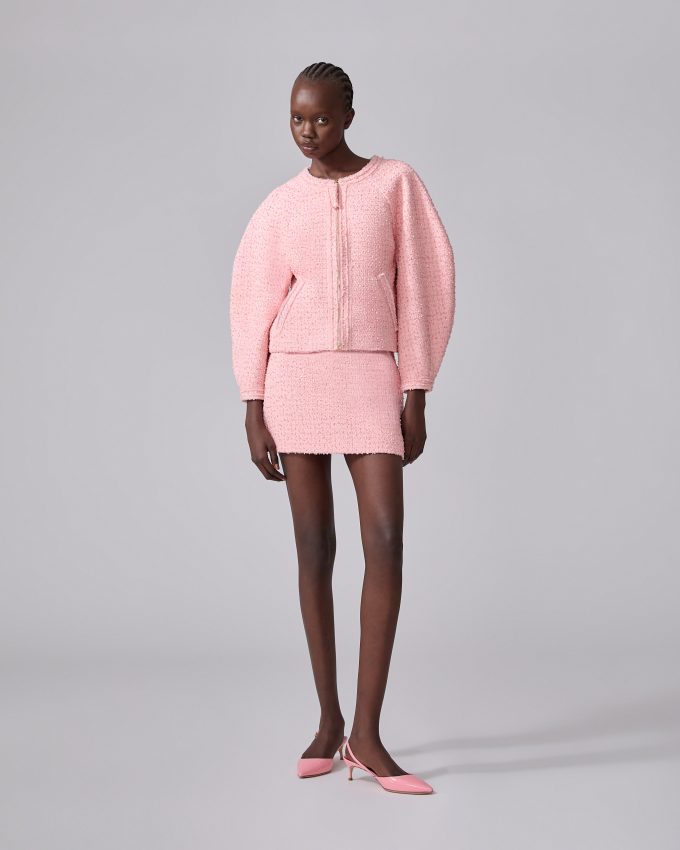 Tweed Arc-Sleeve Jacket