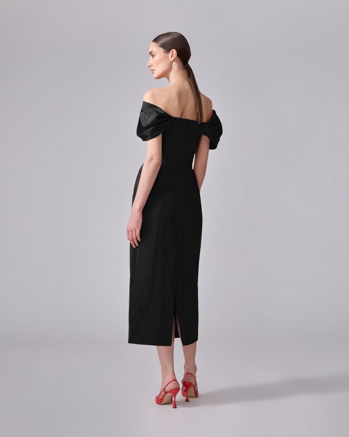 Off-Shoulder Column Dress