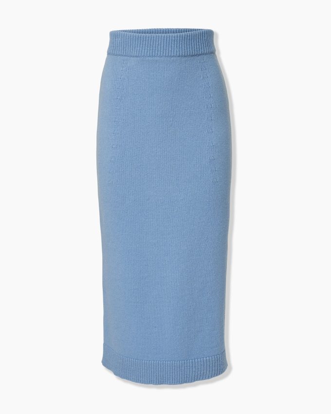 Knit Midi Pencil Skirt
