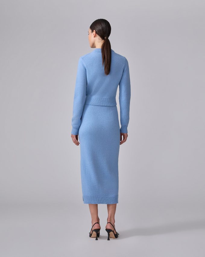 Knit Midi Pencil Skirt