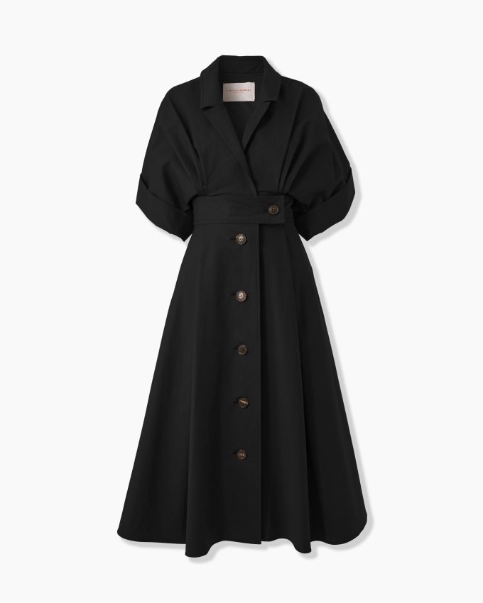 Wide-Sleeve Shirt Dress