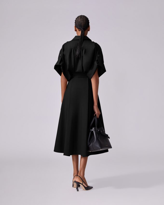 Wide-Sleeve Shirt Dress