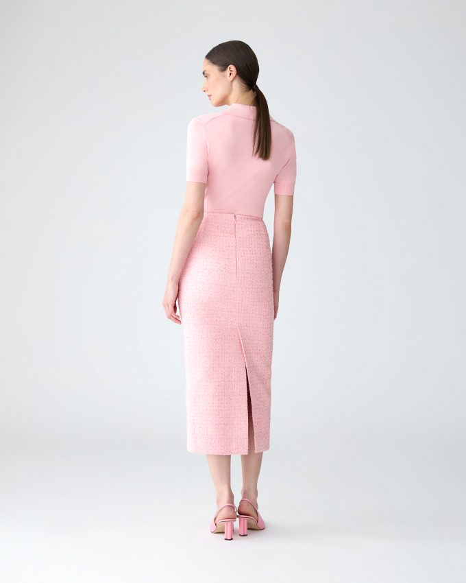 Tweed Midi Pencil Skirt