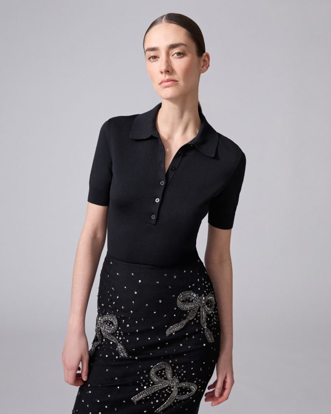 Knit Polo Shirt