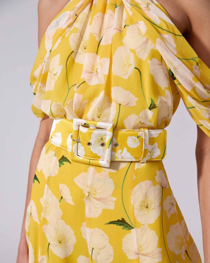 Floral-Print Icon Belt