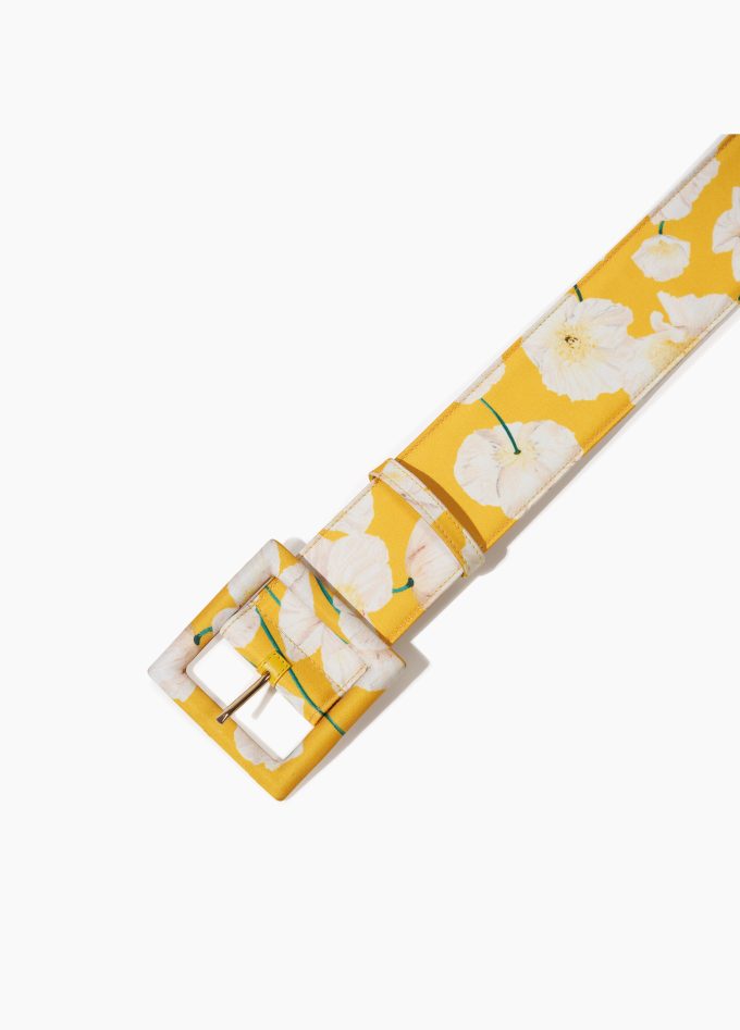Floral-Print Icon Belt