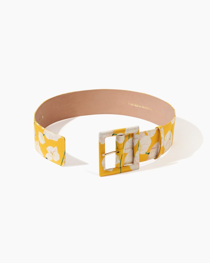 Floral-Print Icon Belt