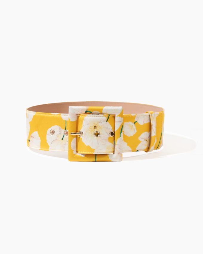 Floral-Print Icon Belt