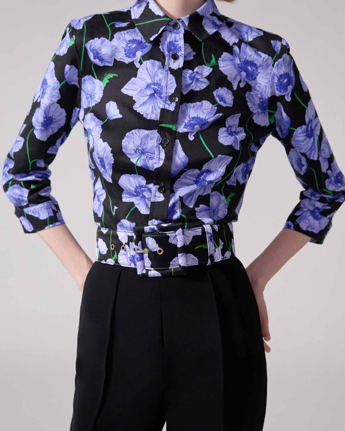 Floral-Print Icon Belt