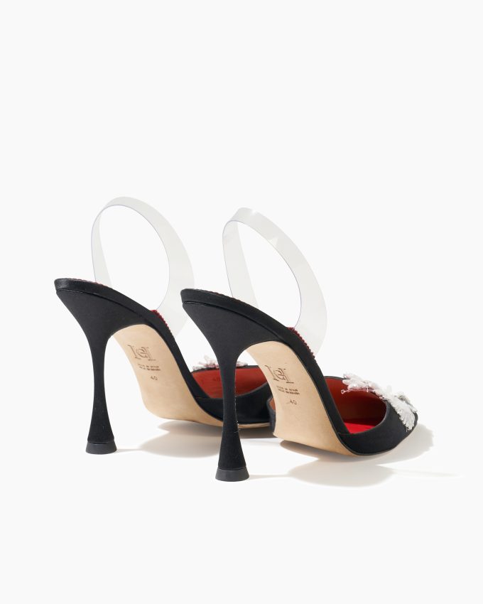 Embellished Kitten Heel Mule