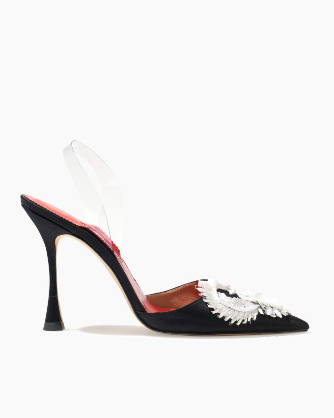 Embellished Kitten Heel Mule