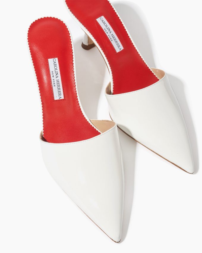 Patent Leather Kitten Heel Mule