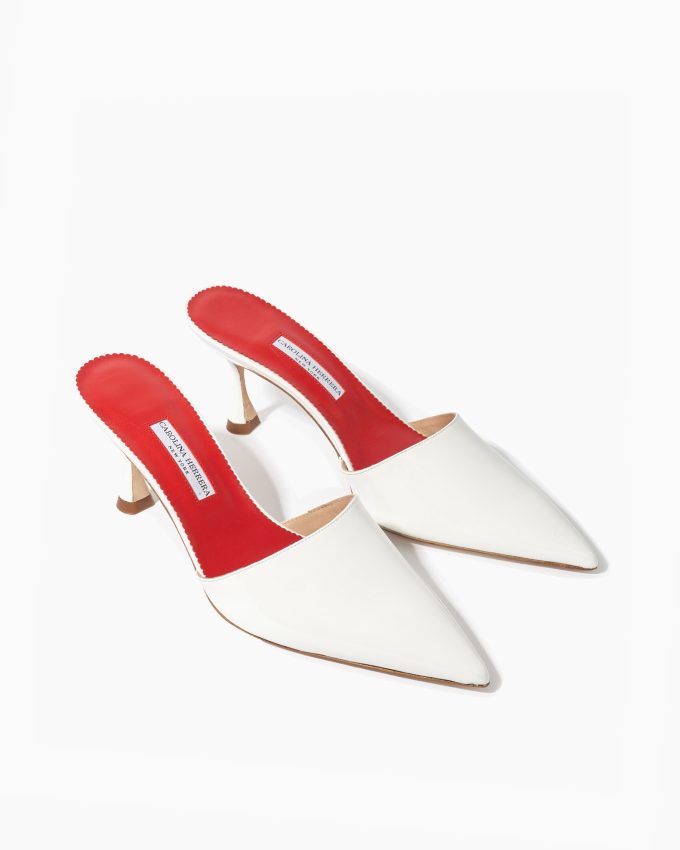 Patent Leather Kitten Heel Mule