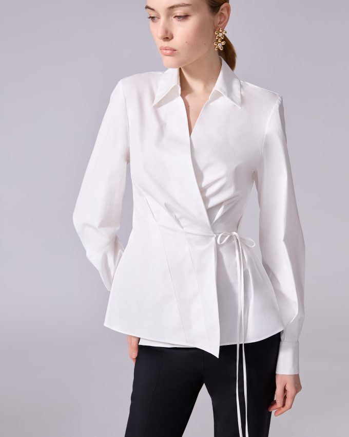 Tie-Waist Wrap Top