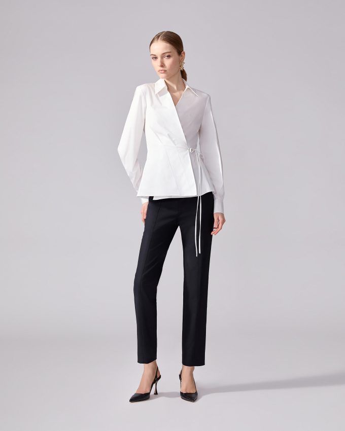 Tie-Waist Wrap Top