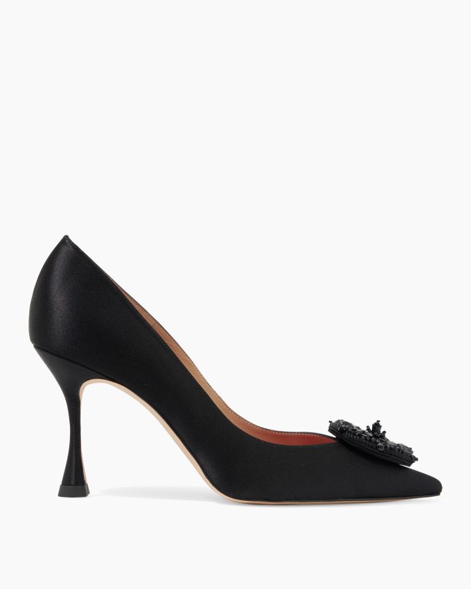 Classic Satin Pump with Embellishment