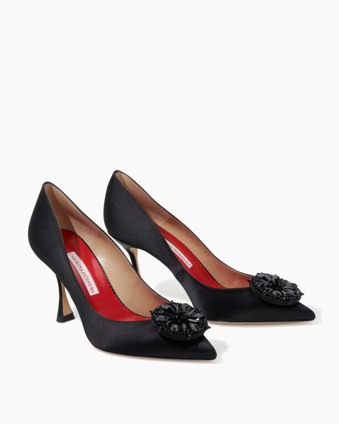 Classic Satin Pump with Embellishment