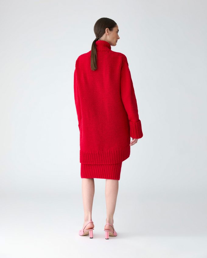 Cashmere Knit Shawl Coat