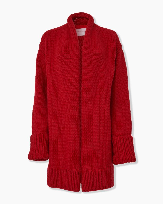 Cashmere Knit Shawl Coat