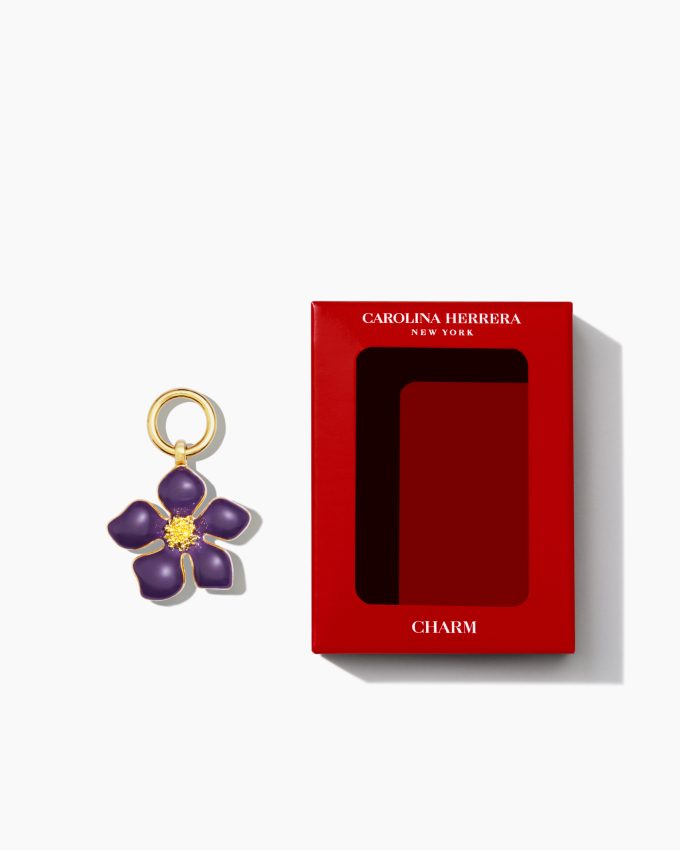 Purple Peony Charm