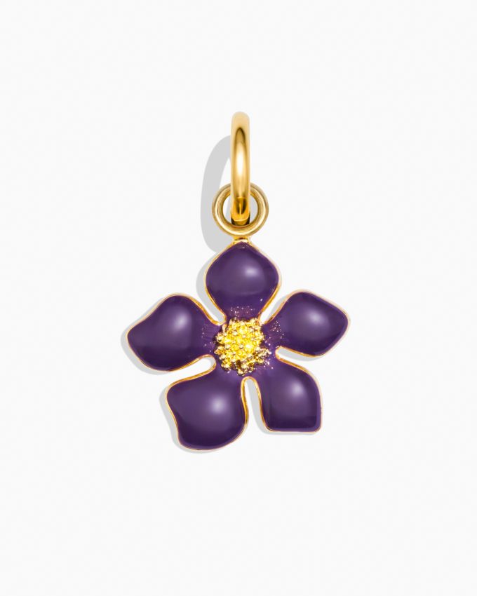 Purple Peony Charm